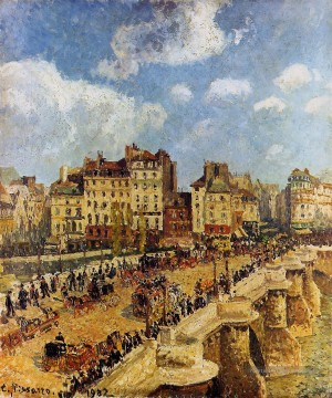 le pont neuf 1902 Camille Pissarro Peinture à l'huile